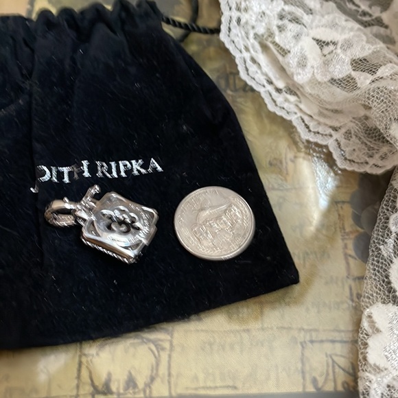 Judith Ripka Sterling Smokey Quartz Charm pendant enhancer - Picture 6 of 7